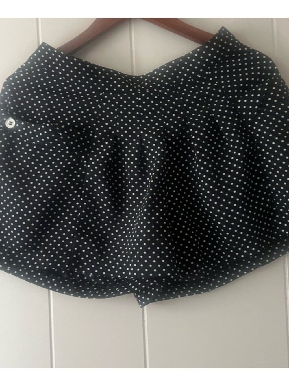 Black and White Polka Dot Mini Skirt